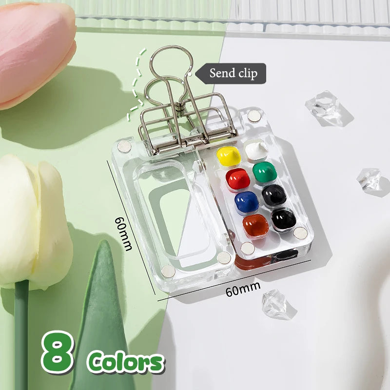 Mini Pocket Watercolor Palette - Travel Paint Set for Artists