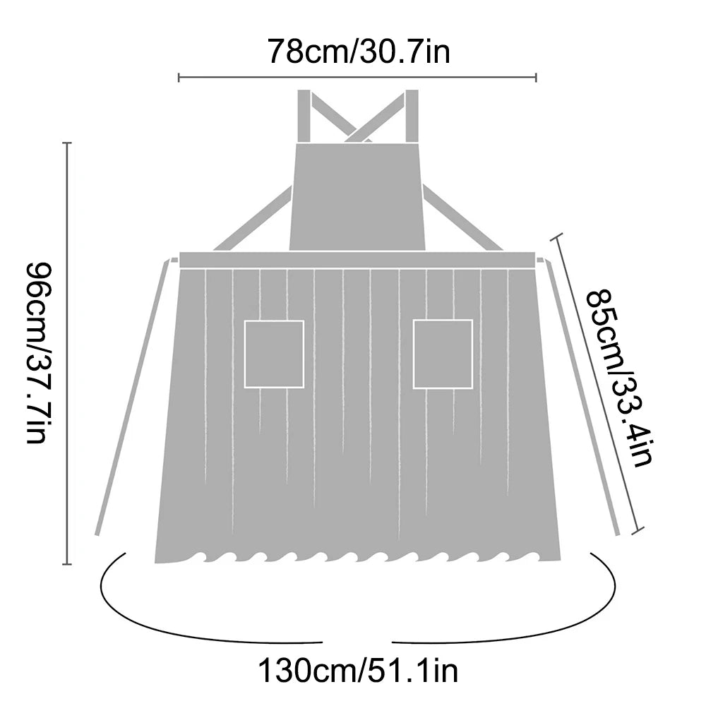 Waterproof Cotton Linen Apron - Japanese Design