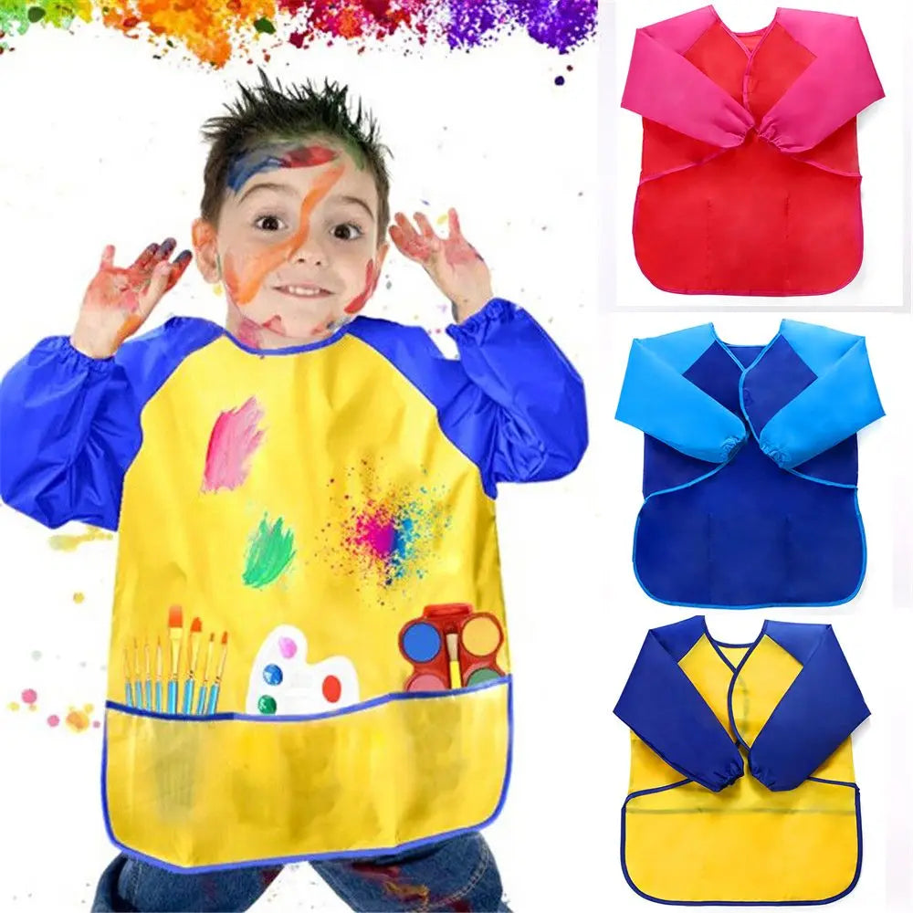 Kids Waterproof Long Sleeve Art Apron - Ages 3-8
