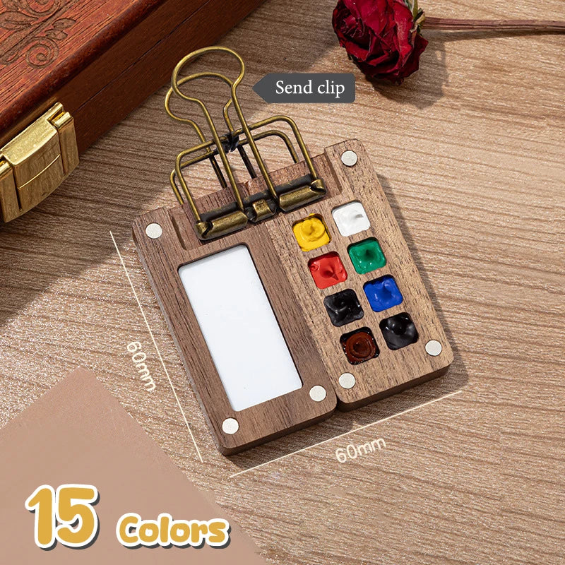 Mini Pocket Watercolor Palette - Travel Paint Set for Artists