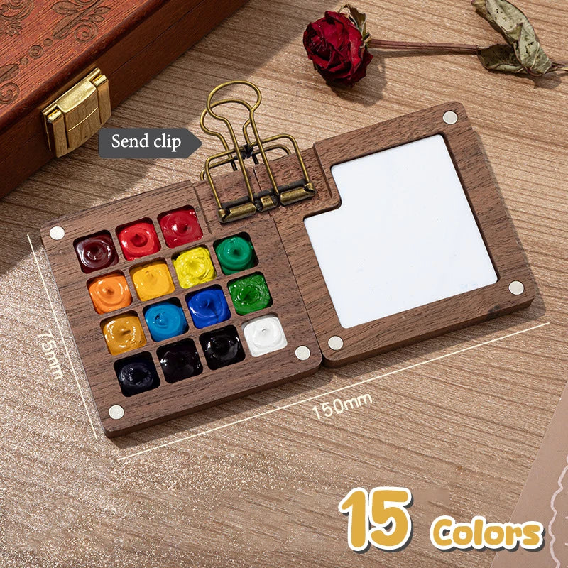 Mini Pocket Watercolor Palette - Travel Paint Set for Artists