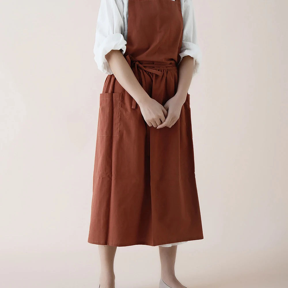 Waterproof Cotton Linen Apron - Japanese Design