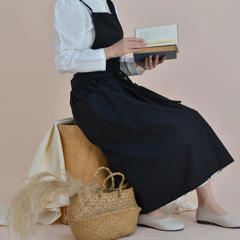 Waterproof Cotton Linen Apron - Japanese Design