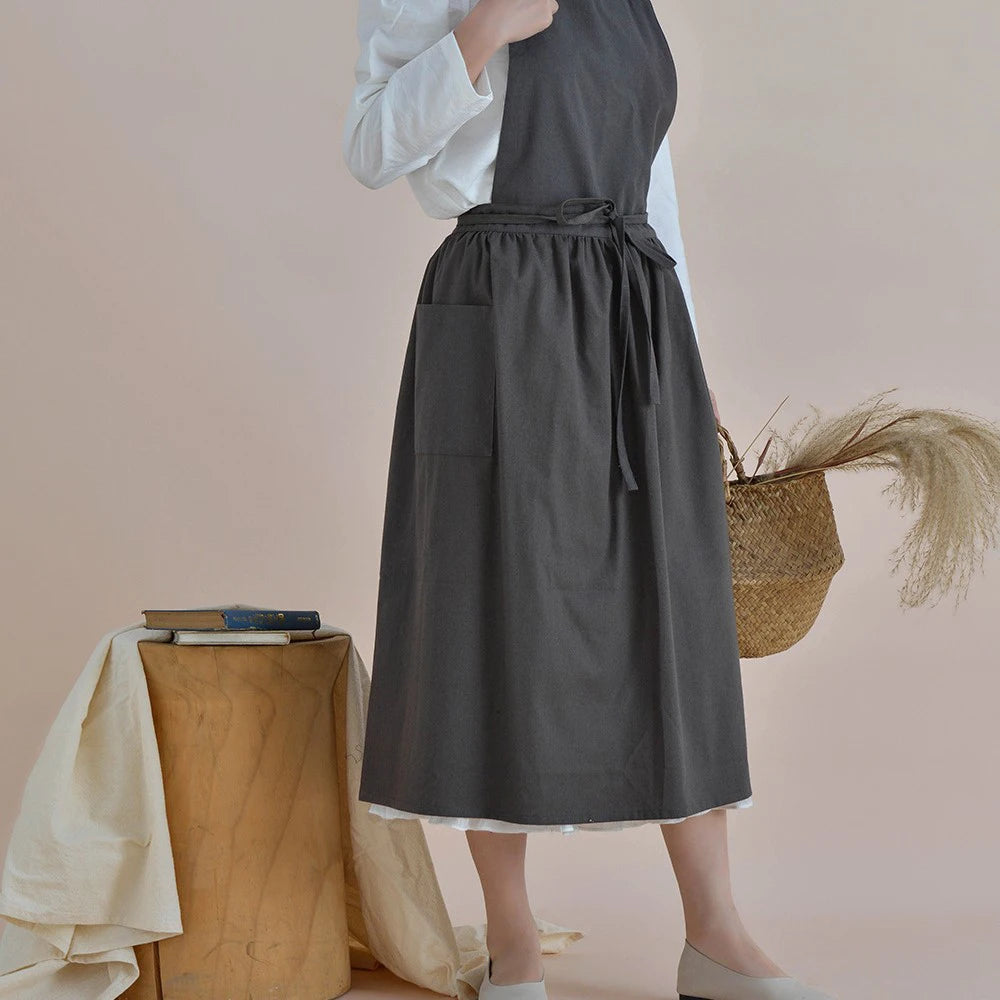 Waterproof Cotton Linen Apron - Japanese Design