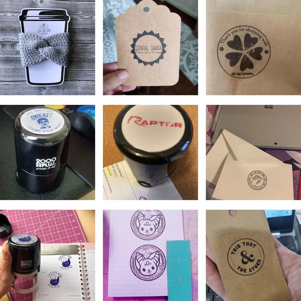 Custom Personalized Self-Inking Stamp - Name, Logo & Signature