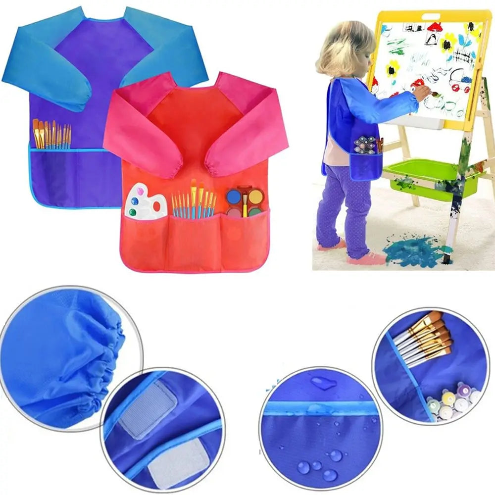 Kids Waterproof Long Sleeve Art Apron - Ages 3-8