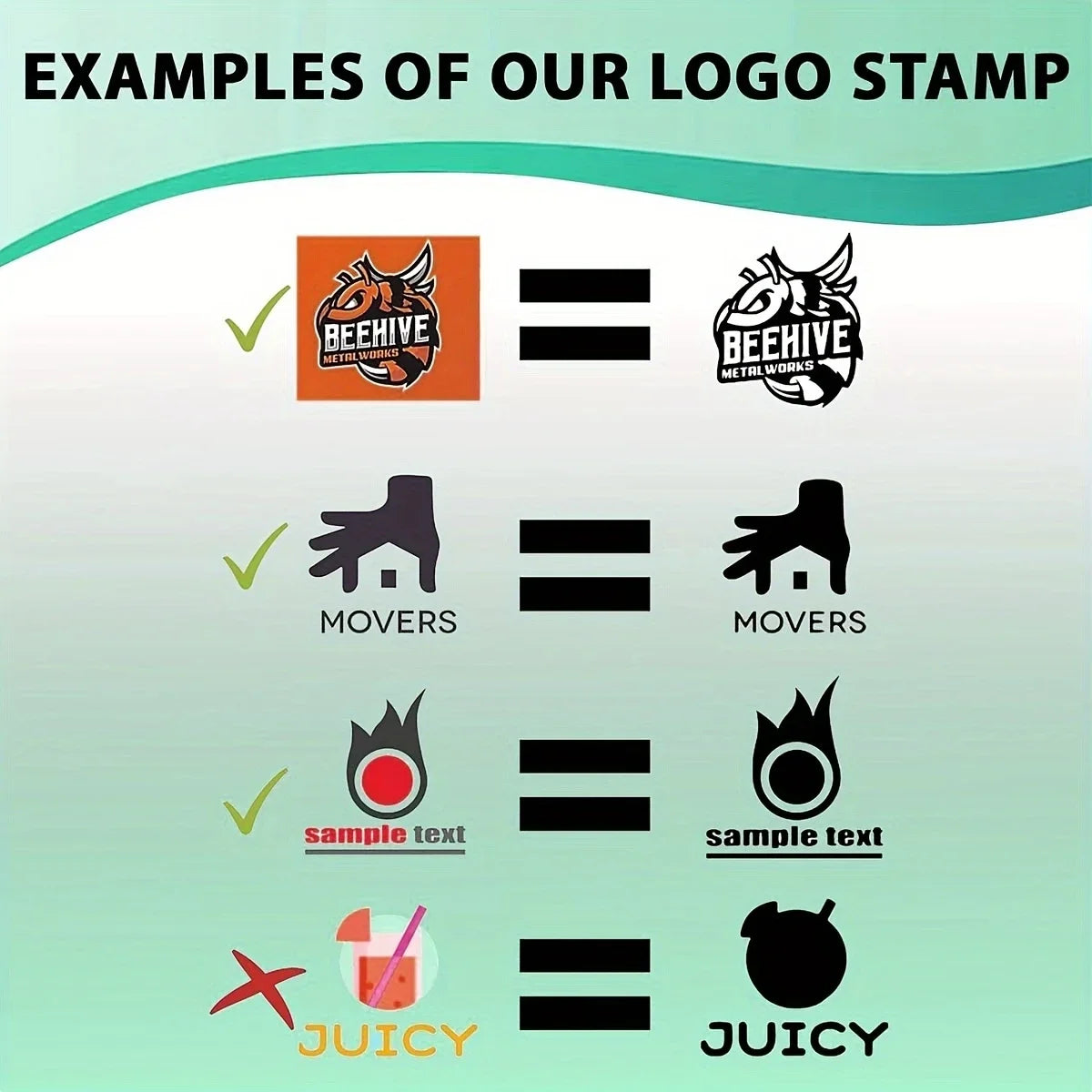 Custom Personalized Self-Inking Stamp - Name, Logo & Signature
