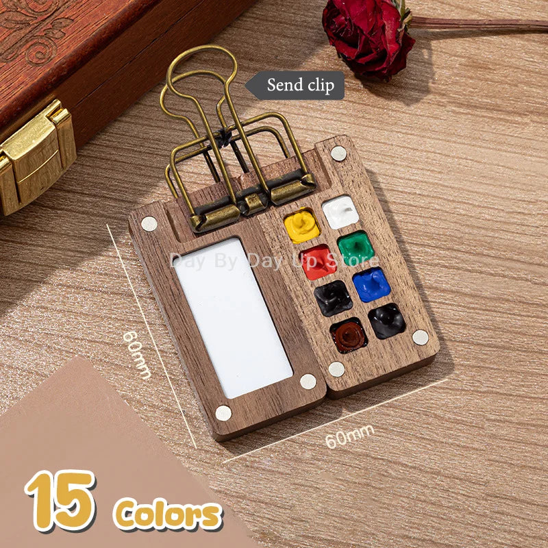 Mini Pocket Watercolor Palette - Travel Paint Set for Artists