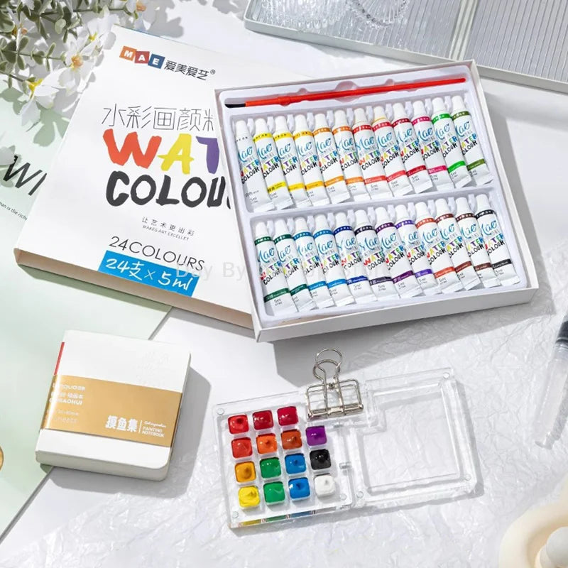 Mini Pocket Watercolor Palette - Travel Paint Set for Artists