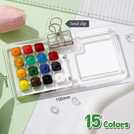 Mini Pocket Watercolor Palette - Travel Paint Set for Artists