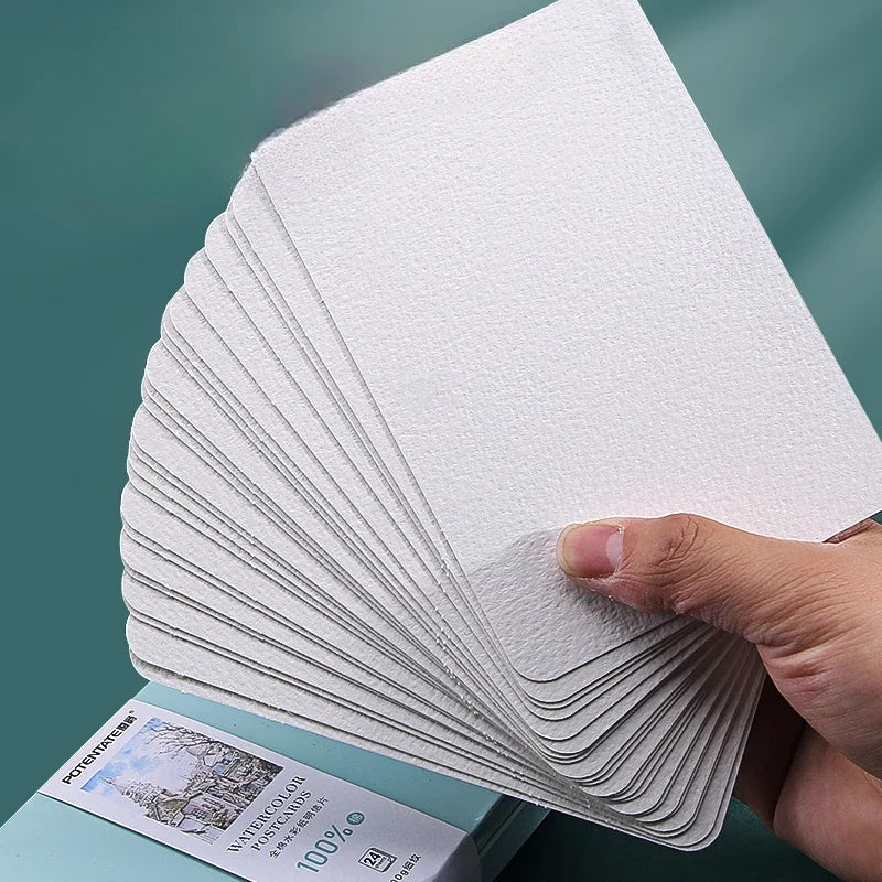Cotton Watercolor Paper Postcard Set - 300g Travel Sketchbook