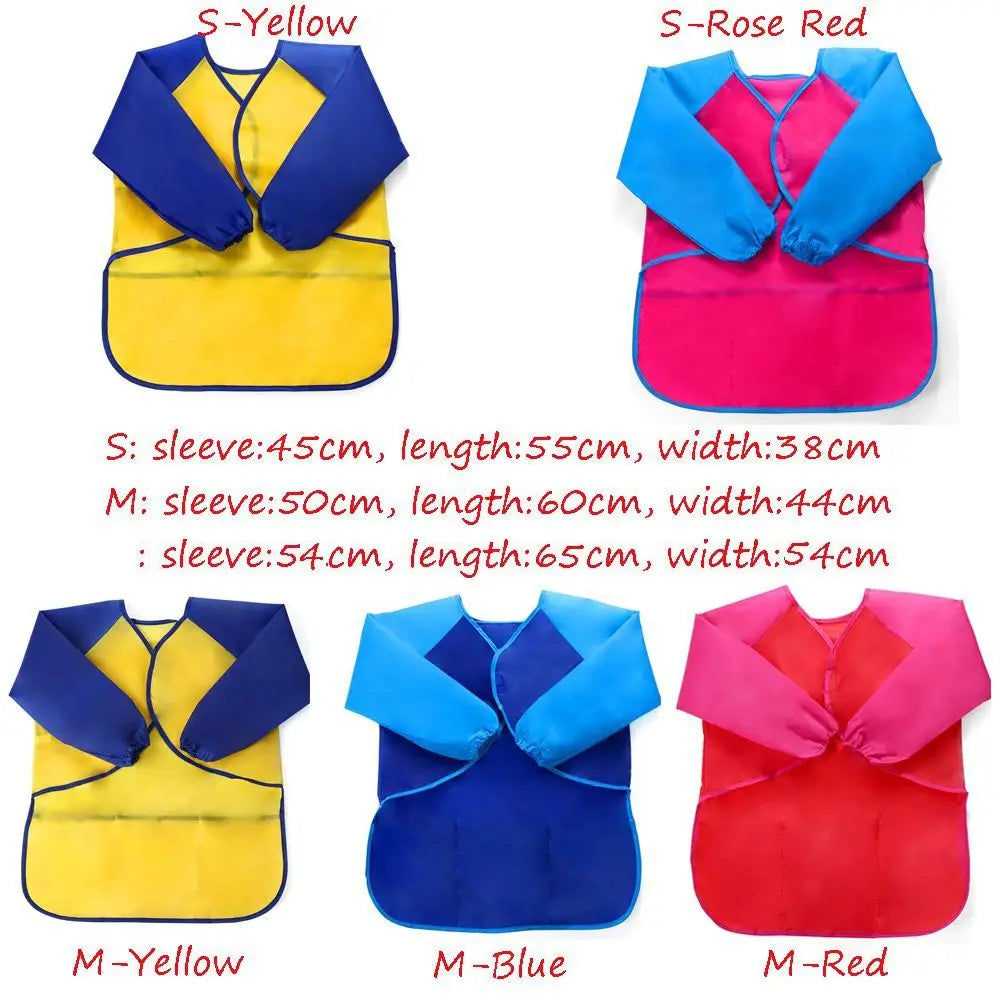 Kids Waterproof Long Sleeve Art Apron - Ages 3-8