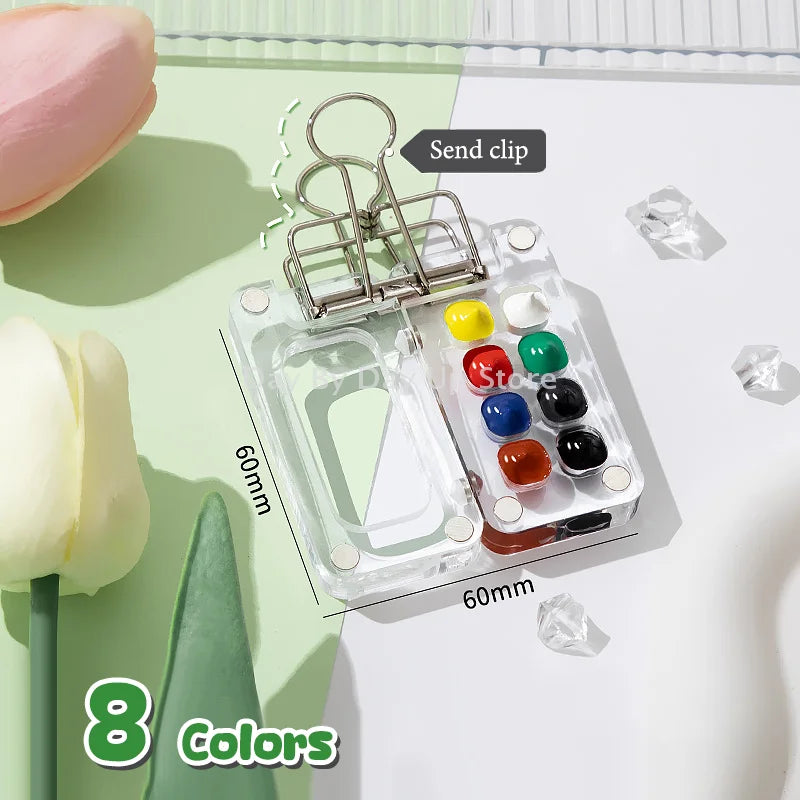 Mini Pocket Watercolor Palette - Travel Paint Set for Artists
