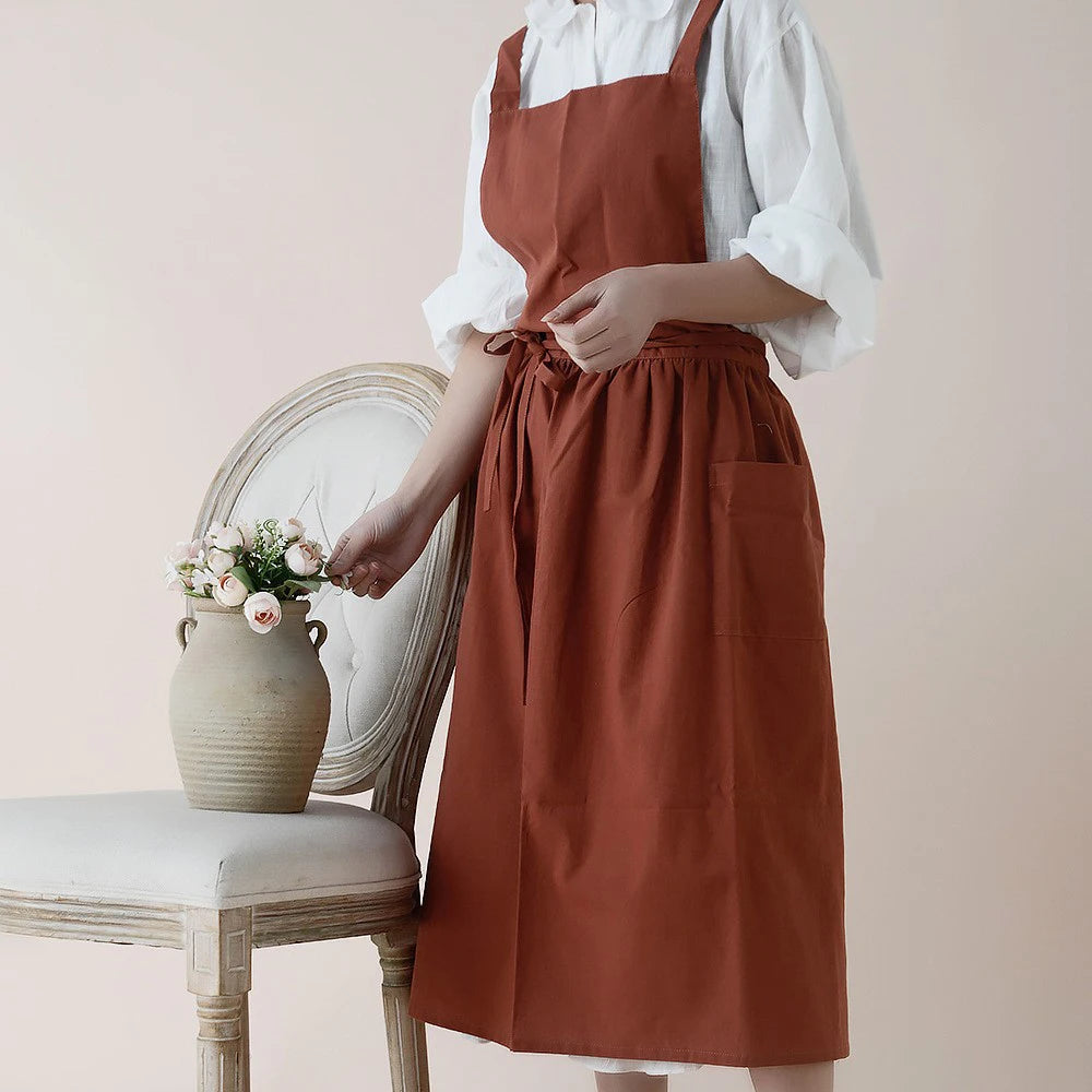 Waterproof Cotton Linen Apron - Japanese Design