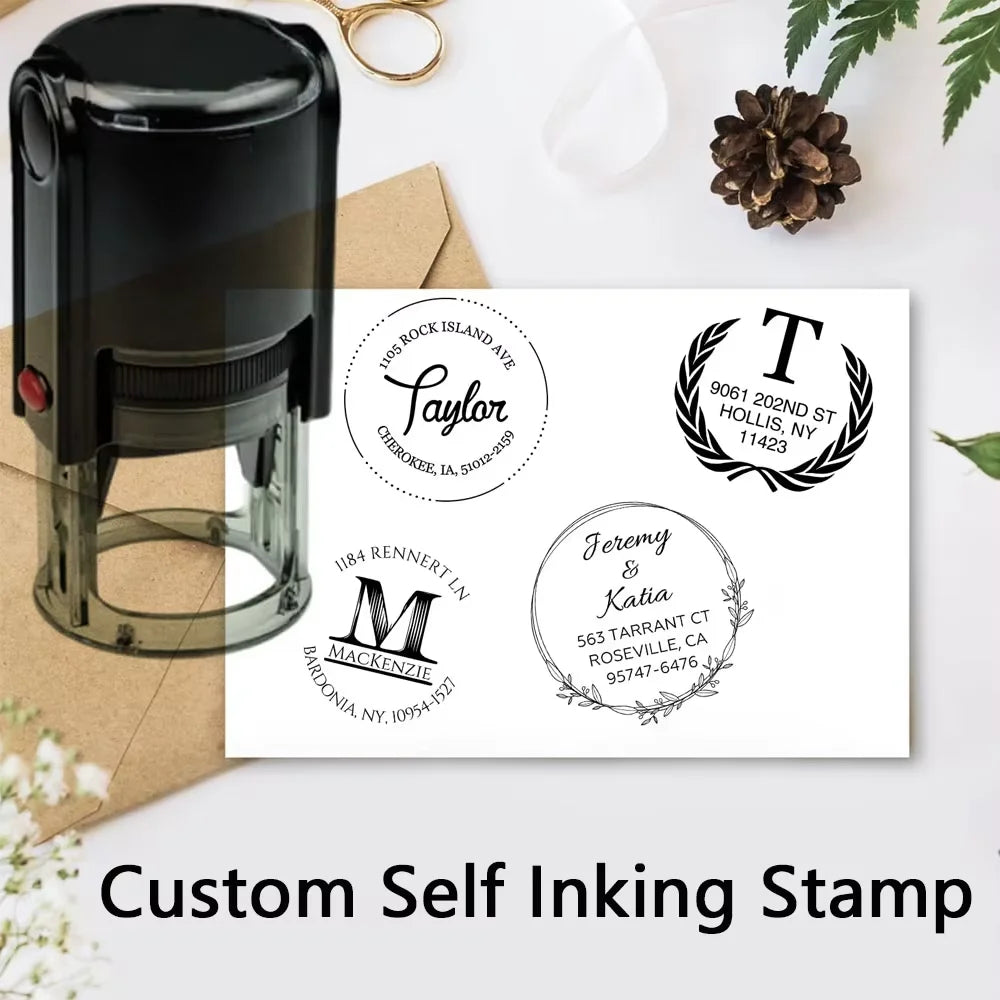Custom Personalized Self-Inking Stamp - Name, Logo & Signature